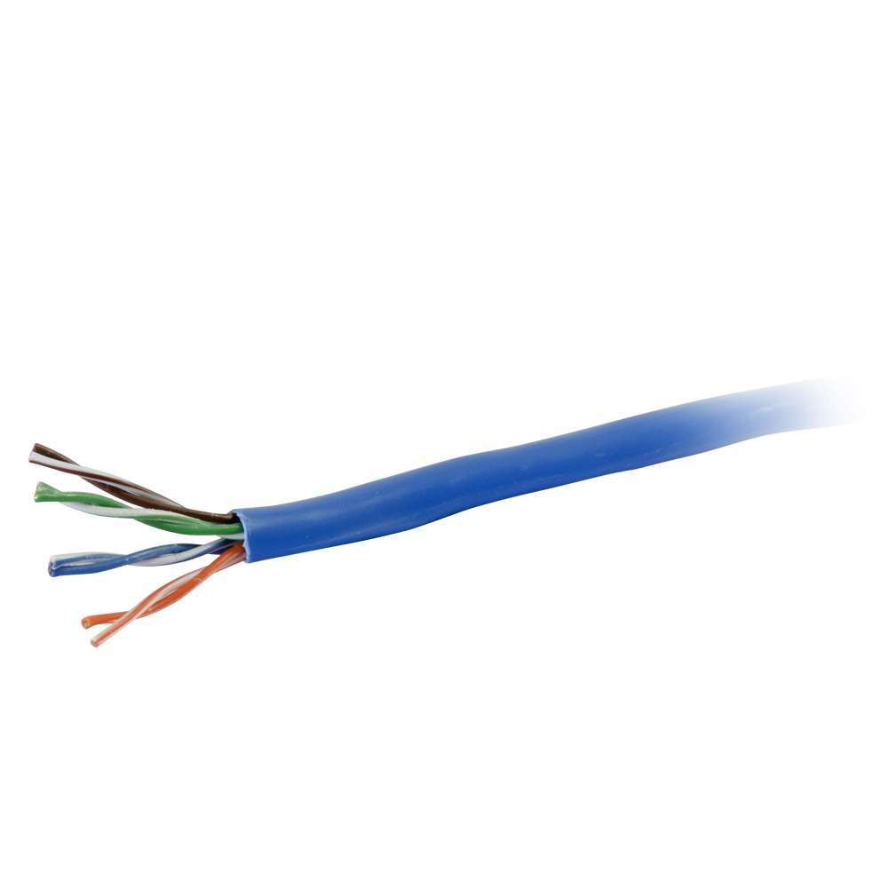 C2G 56017 Cat6 Bulk Unshielded Ethernet Network Cable with Solid Conductors,1000 Feet, Blue