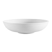 CAC China TST-82 Transitions 9-1/2-Inch 38-Ounce Non-Glare Glaze Super White Porcelain Salad Bowl, Box of 12