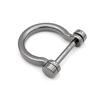 CRAFTMEMORE D-Rings Screw in Shackle Horseshoe D Ring DIY Key Holder Purse Accessory for 3/4 Inch Strap 4 pcs (Gunmetal)