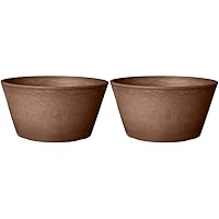Garden Products PSW TD25C Sleek Bulb Pan, 10 by 5-Inch, Chocolate (Pack of 2)