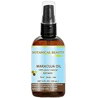 MARACUJA OIL 100% Pure Natural Cold Pressed Undiluted for Face, Skin, Hair, Body, Lip, Nails 4 Fl.oz.- 120 ml Rich in vitamin C by Botanical Beauty