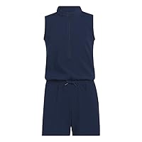 adidas girls Half Zip Short Sleeve Golf RomperTennis Dress