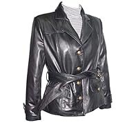 Fitted Clean Lamb Leather Blazer Jackets for Women