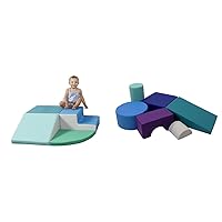 Factory Direct Partners 11619-CTGN SoftScape Toddler Playtime Corner Climber & 12364-CTPU SoftScape Playtime and Climb Multipurpose Playset for Infants