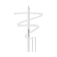 Maybelline TattooStudio Long-Lasting Sharpenable Eyeliner Pencil, Glide on Smooth Gel Pigments with 36 Hour Wear, Waterproof, Polished White, 1 Count