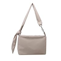 Nylon Shoulder Bag Female Knotted Straps Underarm Bag Solid Color Handbags Ladies Purse Hand Clutch with Zipper
