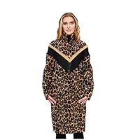 Women's Racey Shearling Coat - Black/gold Leopard