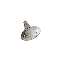 KOHLER 10282-AK-BN Forte 2.5 gpm Single-Function Showerhead with Katalyst Air-Induction Technology, 1, Brushed Nickel