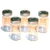 10ml Empty Borosillicate Sealed Sterile Serum Vials - 5 Pack
