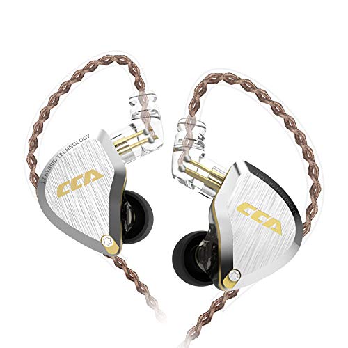 CCA C12 5BA+1DD in Ear Monitor,HiFi Bass in Ear Earphone, IEM Wired Headphones, HiFi Stereo Sound Earphones Noise Cancelling Ear Buds with 6 Balanc...