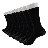 JOYNÉE 8 Pairs Mens Crew Cushion Socks Work Athletic Running Socks Casual Breathable Socks for Men,Sock Size:10-13