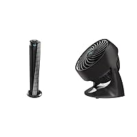 Vornado 133 Small Room Air Circulator Fan + 184 Whole Room Air Circulator Tower Fan - Powerful Fans for Small to Large Rooms