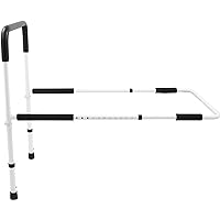 DMI Bed Rail with Adjustable Handle Height and Tool Free Assembly, Eldery Assistance Product, Bed Assist Rail