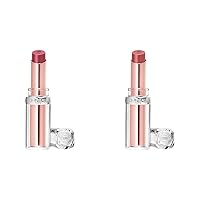 L'Oreal Paris Glow Paradise Hydrating Balm-in-Lipstick Bundle with Pomegranate Extract, Blush Fantasy 0.1 Oz and Nude Heaven 0.1 Oz