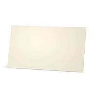 Ivory Place Cards - Flat or Tent Style - 10 or 50 Pack - Solid Color Placement Table Name Dinner Seat - Stationery Party Supplies - Any Occasion Event or Holiday (50, Flat Style)