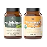 Complete Natural Products Nattokinase 100 Capsules & Turmeric 100 Capsules Bundle