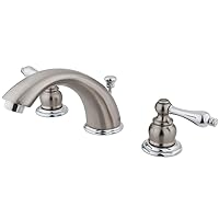 Kingston Brass KB977AL Victorian Widespread Bathroom Faucet, 8-Inch Adjustable Center, Brushed Nickel/Polished Chrome