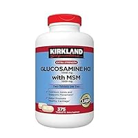Kirkland$ GLUCOSAMINE- HCI Extra Strenght 1500 MG with MSM 1500MG 2 Tablets PER Day 375 CT