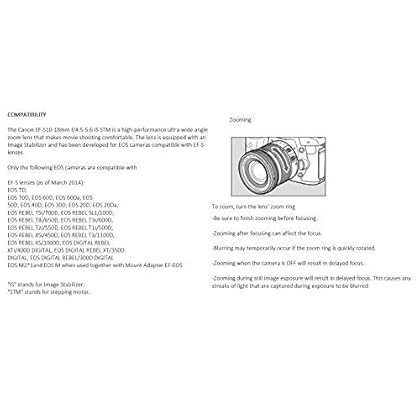 Canon EF-S 10-18mm f/4.5-5.6 is STM Lens, Lens Only