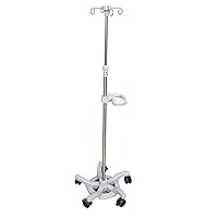 Telescopic Infusion Stand Stainless Steel Drip Irrigation Stand with Armrest Height Adjustable Unersal Wheel with Brake,A