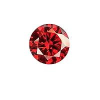 0.5-4ct Garnet Color Moissanite Stone Loose Gemstone Round Cut Lab Grown Simulated Diamond With GRA Certificate For Jewelry Making