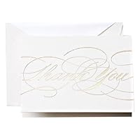 Crane Gold Flourish Thank You Notes 10/10