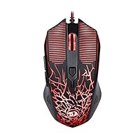 Redragon M608 Wired Gaming Mouse Ergonomic LED Back Light PC Laptop Computer Gaming Mouse 4 LED Colors 2 Side Buttons 3200 DPI