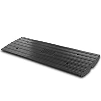 Pyle Car Driveway Curbside Bridge Ramp - Heavy Duty Rubber Threshold Curb Ramp, Used for Loading Dock, Garage, Sidewalk, Truck, Scooter, Bike, Motorcycle, Wheelchair Mobility, Other Vehicle