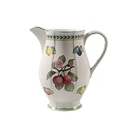 Villeroy & Boch French Garden Fleurence Oversized Pitcher, 67.5 oz, Premium Porcelain, White/Colored