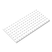 Classic White Plates Bulk, White Plate 8x16, Building Plates Flat 20 Pcs, Compatible with Lego Parts and Pieces: 8x16 White Plates(Color: White)