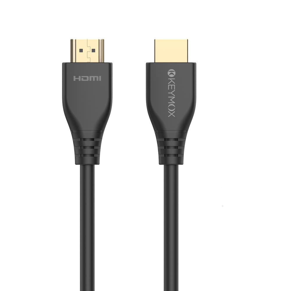 8K HDMI Cable 6ft Keymox HDMI 2.1 Cable, 48Gbps Ultra HD High Speed, Support 4K@120Hz & 8K@60Hz, Dynamic HDR,eARC/Ethernet, Compatible with Apple TV,Nintendo Switch,Roku,Xbox Series X/S,PS5,Blu-ray