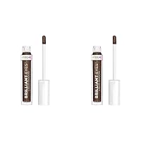 L'Oreal Paris Makeup Brilliant Eyes Shimmer Liquid Eye Shadow, Longwearing Lasting Shimmer, Crease Resistant, Flake-Proof, Precision Applicator, Quick Dry, Non-Greasy, Royal Onyx, 0.1 oz. (Pack of 2)