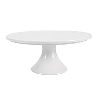 Cake Stand,Round Dessert Stand Porcelain Cake Plate White Round Cupcake Stand for Wedding Birthday Party (White)