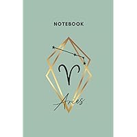 ARIES - Zodiac Sign Inspired Notebook or Journal | Aries Horoscope Birthday Journal | Star Sign Born In March or April