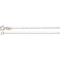 14k Gold Necklace Rope Chain Jewelry for Women in Rose Gold Yellow Gold White Gold Choice of Lengths 16 18 20 24 and Variety of mm Options