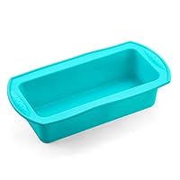 2 pieces - amphora bread mold, square toast, silicone non-stick, dual- color baking pan mold does not deform（blue-27*14*6cm）