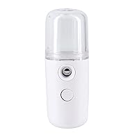 1PC Nano Mister Portable Facial Mist Sprayer Facial Steamer Mini USB Rechargeable for Hydrating Facial Skin Care White