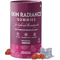 Ment Skin Radiance Gummies Skin Marine Collagen Builder| 60 Gummy Pack | Vitamin C & E, Hyaluronic Acid, Glutathione | Collagen Gummies for Women & Men | Super Tasty |Gluten, Gelatin Free
