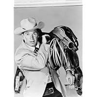 James Garner carries saddle over shoulder 1957 Maverick TV series 5x7 photo