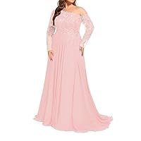 Lace Mother of The Bride Dresses Long Sleeve Sequins Formal Evening Gowns Plus Size Floor Length Mother of The Bride Dress