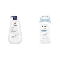 Dove Body Wash with Pump Deep Moisture 30.6 oz and Invisible Solid Antiperspirant Deodorant Stick Original Clean 2.6 oz Bundle