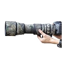 Camouflage Waterproof Lens Coat for Sigma 150-600mm F5-6.3 DG OS HSM Contemporary Rainproof Lens Protective Cover (Pine Camouflage, with 1.4X TC (TC-1401))