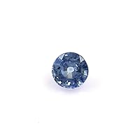 100% Natural 0.53 Carats TCW Ceylon Blue Sapphire Round Beautiful Finest Lustre Quality Gem by DVG