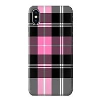 R3091 Pink Plaid Pattern Case Cover for iPhone X