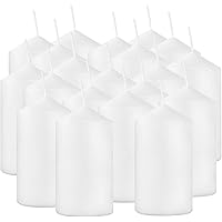 2x4 High White Pillar Candles, Set of 20, Unscented. Bulk Buy. Ideal for Wedding, Emergency Lanterns, Spa, Aromatherapy, Party