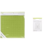 Cricut StandardGrip Machine Cutting Mats (2 Count) and Cricut Premium Fine-Point Replacement Blade