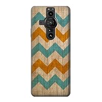 R3033 Vintage Wood Chevron Graphic Printed Case Cover for Sony Xperia Pro-I