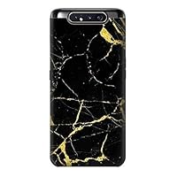 jjphonecase R2896 Gold Marble Graphic Printed Case Cover for Samsung Galaxy A80