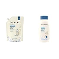 Skin Relief Body Wash, Fragrance Free, Refill, 36 Fl. Oz with Aveeno Skin Relief Fragrance-Free Moisturizing Body Wash