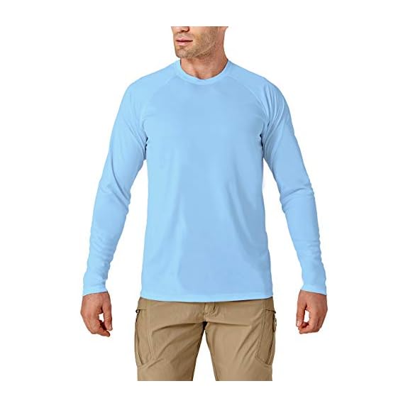 Boladeci Men's UPF 50+ Sun Protection UV SPF Shirts Long Sleeve Lightweight  Quick Dry Swim T-Shirts Rash Guard